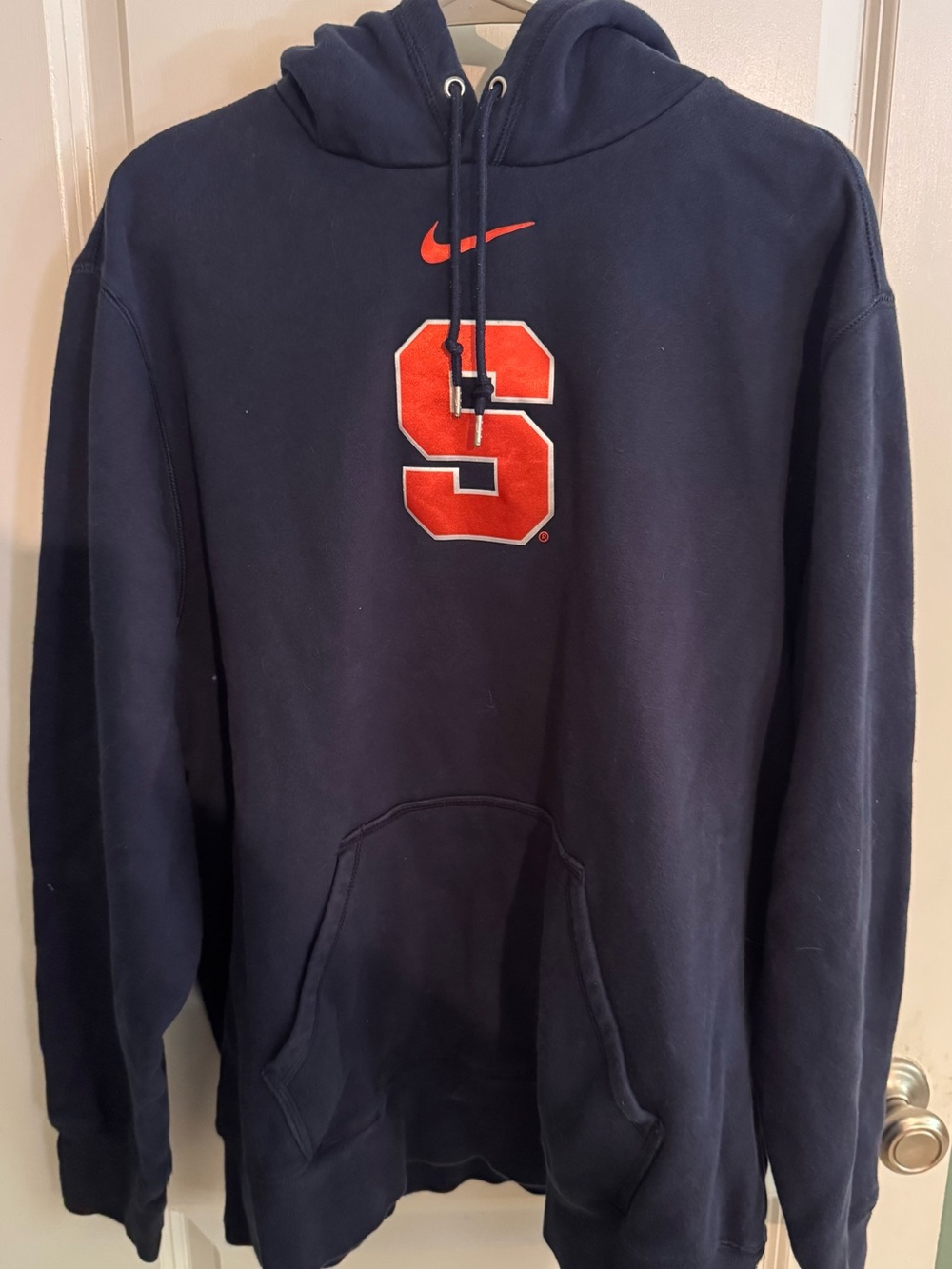 Nike Navy Hoodie with Orange 'S' Logo
